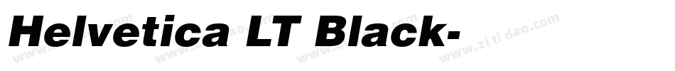 Helvetica LT Black字体转换